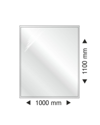 Sklo pod krbové kachle obdlžnikové 1000x1100x6mm Obrázok pre Sklo pod krbové kachle obdlžnikové 1000x1100x6mm