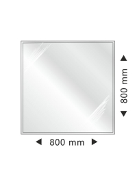 Sklo pod krbové kachle štvorcové 800x800x6mm Obrázok pre Sklo pod krbové kachle štvorcové 800x800x6mm