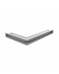 Obrázok pre Rohová mriežka LUFT 400x600x60 pravá biela 45S SF - plytká