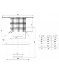 Obrázok pre Ukončenie vývodu spalín - vertikálne Ø100/150mm