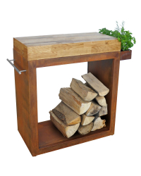 Veľký stolík 80x45x91 - corten Obrázok pre Veľký stolík 80x45x91 - corten