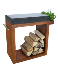 Veľký stolík 80x45x91 - corten Obrázok pre Veľký stolík 80x45x91 - corten