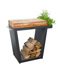 Veľký stolík TRAPÉZ 80x45x91- graphite Obrázok pre Veľký stolík TRAPÉZ 80x45x91- graphite