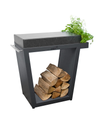 Veľký stolík TRAPÉZ 80x45x91 - graphite Obrázok pre Veľký stolík TRAPÉZ 80x45x91 - graphite