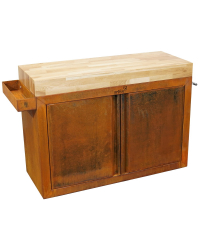 Stolík s odkladacím priestorom 115x45 - corten Obrázok pre Stolík s odkladacím priestorom 115x45 - corten