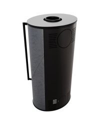 Obrázok pre Krbové kachle ERIK s akumulačnou keramikou - GRAPHITE SATIN s čiernym ohniskom