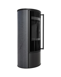 Obrázok pre Krbové kachle ERIK s akumulačnou keramikou - GRAPHITE SATIN s čiernym ohniskom