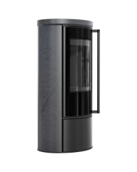 Obrázok pre Krbové kachle ERIK s akumulačnou keramikou a keramickým vrchom - GRAPHITE SATIN s čiernym ohniskom