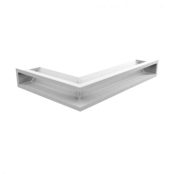 Obrázok pre Rohová mriežka LUFT 400x600x90 pravá biela 45S
