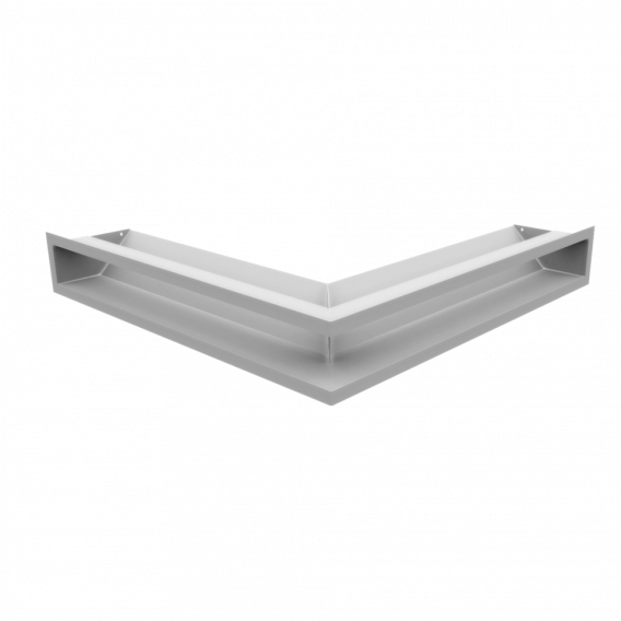 Obrázok pre Rohová mriežka LUFT 560x560x90 stredová biela 45S SF - plytká
