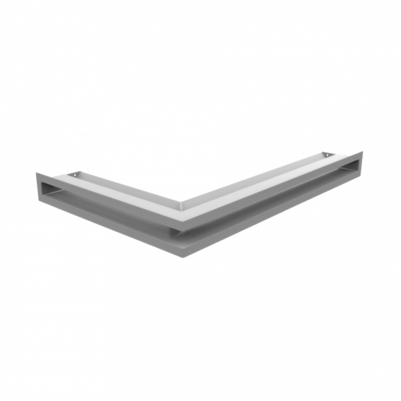 Obrázok pre Rohová mriežka LUFT 400x600x60 pravá biela 45S SF - plytká