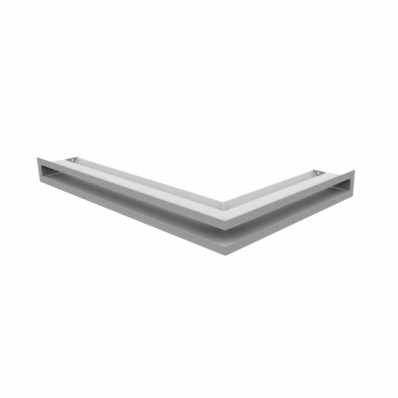 Obrázok pre Rohová mriežka LUFT 600x400x60 ľavá biela 45S SF - plytká