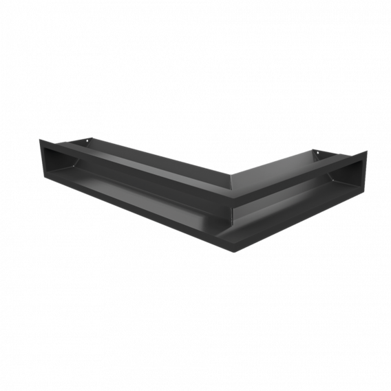 Obrázok pre Rohová mriežka LUFT 600x400x90 ľavá čierna 45S SF - plytká