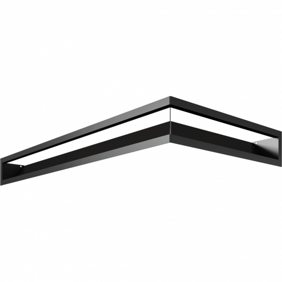 Obrázok pre Rohová mriežka LUFT 800x400x90 ľavá čierna 45S SF - plytká