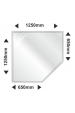 Obrázok pre Sklo pod krbové kachle päťstranné 1250x1250x6mm